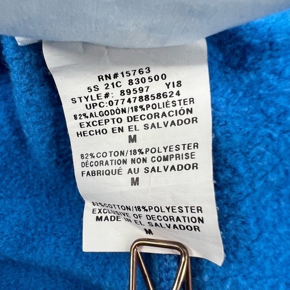 Champion Blue Fleece Rough Hem Pocket Shorts Size Medium Men’s - Picture 6 of 6